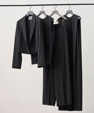 uncrave クールタッチツイル スリットブラウス ブラック