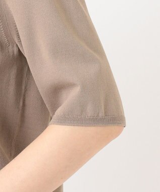 J.PRESS LADIES 【洗える】シャインバックキュプラ ニット ブラウン系