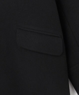 組曲 ウールモッサステンカラー コート ブラック系