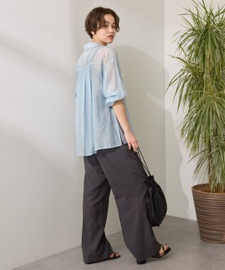 AMERICAN HOLIC シアーシャツ Stripe Sax