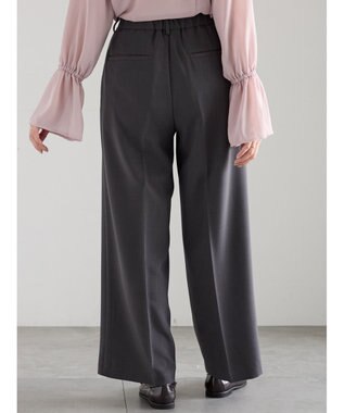 Te chichi ワイドスラックス(セットアップ可)《2025Autumn catalog vol.2 item》 チャコールグレー