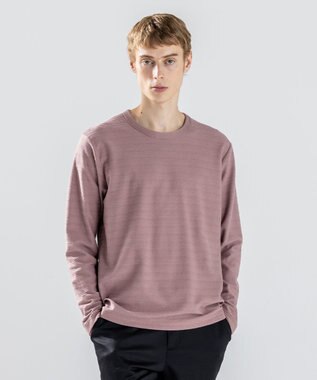 JOSEPH HOMME 【新色追加】メランジリップル　クルーネックカットソー ピンク系