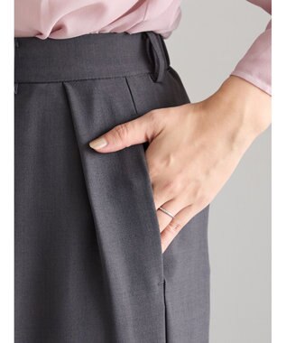 Te chichi ワイドスラックス(セットアップ可)《2025Autumn catalog vol.2 item》 チャコールグレー