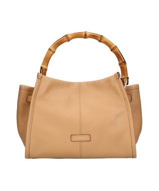 INTER-CHAUSSURES 【LORISTELLA】バンブーハンドルレザーバッグ ベージュ