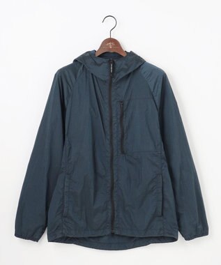 JOSEPH ABBOUD MOUNTAIN 【軽量/ECO撥水/ポケッタブル】ヴィンテージナイロンシャンブレーパーカー ネイビー系