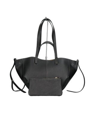 INTER-CHAUSSURES 【ANDREA CARDONE】センターシームレザーハンドバッグ ブラック