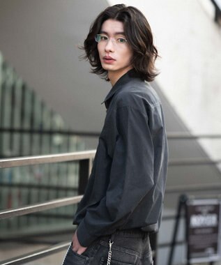 WEGO 【ユニセックス着用ITEM】フェイクスウェードシャツジャケット ブラック