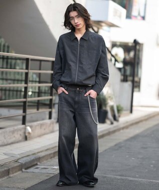 WEGO 【ユニセックス着用ITEM】フェイクスウェードシャツジャケット ブラック