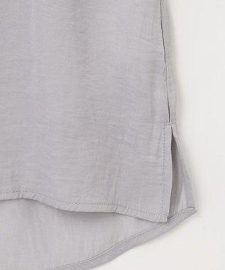 Feroux 【洗える】リボンタイ ブラウス スカイブルー系