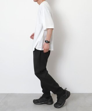 WEGO 【接触冷感/吸水速乾/ストレッチ/ウエスト紐/らくらくのびる/MLサイズ展開】カルゼレギンスアンクルパンツ ブラック