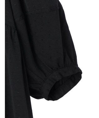 AMERICAN HOLIC ドットジャガード袖ボリュームチュニック Black