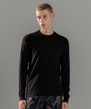 JOSEPH HOMME ウォッシャブルメリノ　クルーネックニット ブラック系