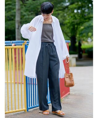 AMERICAN HOLIC シアーＢＩＧシルエットシャツチュニック Off White