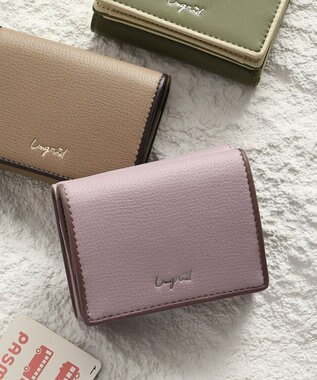 style code 【Ungrid/アングリッド】パイピング　三つ折りミニ財布 ラベンダー