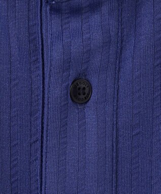 23区GOLF 【MEN】【吸水速乾/UVカット】サッカージャージーポロシャツ ダルブルー系