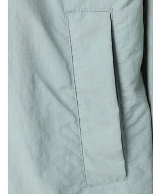 Green Parks フーデットロングコート Blue Green