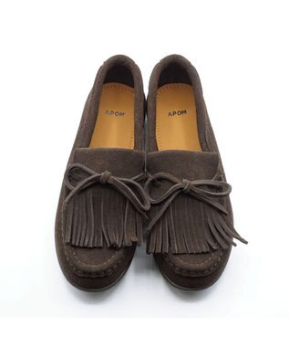 APOM フリンジモカシン15 ダークブラウンスエード