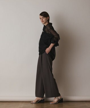 GRACE CONTINENTAL メッシュオーバーシャツ ブラック