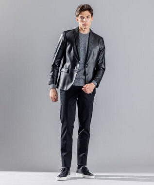 JOSEPH HOMME 【イージーケア】 ヴィスコースリンクス　クルーネックニット ライトグレー系