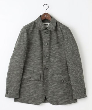 JOSEPH ABBOUD 【イタリア素材/軽量/ストレッチ】バックプリントジャージー ジャケット カーキ系