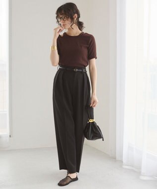 WEGO 【ANGIE VINTAGE】アシンメトリーカットアウトトップス ブラウン