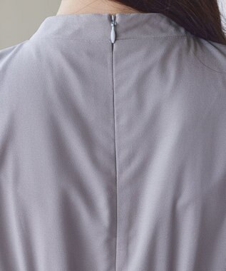 Tiaclasse 【洗える】ハイネックピンタックワンピース グレー
