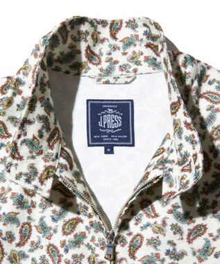 J.PRESS MEN 【J.PRESS ORIGINALS】PAISLEY GOLF JACKET / JAPAN MADE ホワイト系3