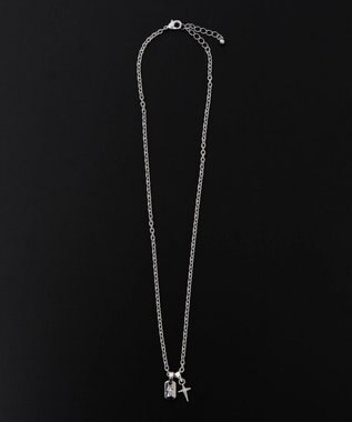 WEGO Mラインストーンダブルモチーフネックレス 柄1