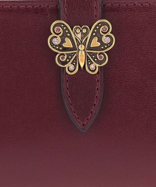 ANNA SUI ロジェ 内ファスナーミニ財布 ワイン