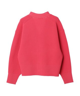 Green Parks スポンディシュ畦編みショート丈カーディガン Pink