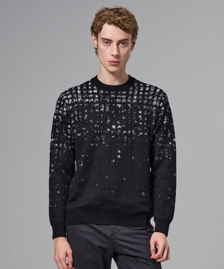 JOSEPH HOMME ドローイングブレイドジャガード　クルーネック長袖ニット