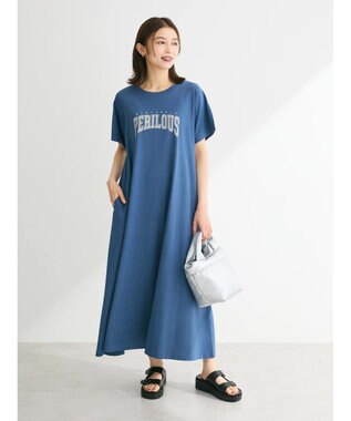 Green Parks ・ＳＵＧＡＲ　ＳＰＯＯＮ【ＣＯＯＬ】ロゴｐｔＴＥＥワンピ Blue