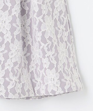 ANY KIDS 襟付きレースボンディングワンピース ラベンダー