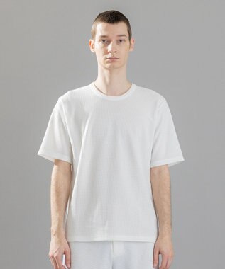 JOSEPH HOMME 新素材【清涼感】メランジクロスジャージー　クルーネックカットソー ホワイト系