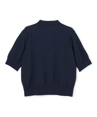 UNFILO L スゴ機能美ニット 衿付カーディガン ネイビー