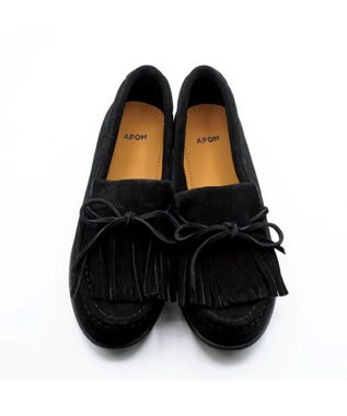 APOM フリンジモカシン15 ブラックスエード
