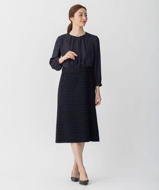 自由区 【セット可】カラミツイード ワンピース ネイビー系8