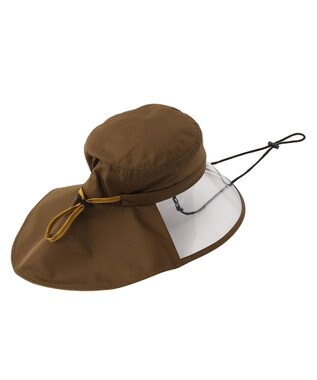 MOONBAT 【WEB限定】撥水サイクルハット 透明広つば/レインハット ブラウン