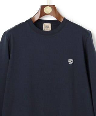 J.PRESS MEN オーバルワンポイント　ロングスリーブ Ｔシャツ ネイビー系