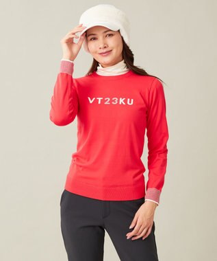 【WOMEN】ロゴニット 着回しOK 動きやすさ◎ 厚すぎないからロングシーズン着用できる