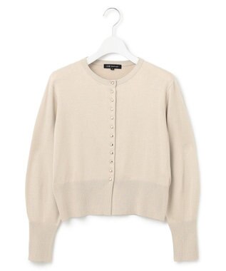 23区 L 【APPLAUDIR】コンパクト ラメカーディガン ベージュ系