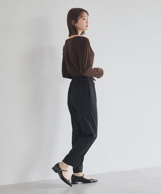 earth music&ecology ＴＲテーパードパンツ Black