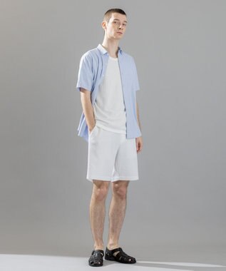 JOSEPH HOMME 新素材【清涼感】メランジクロスジャージー　クルーネックカットソー ホワイト系