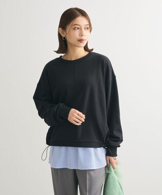 Green Parks ドロストミニ裏毛プルオーバー Black