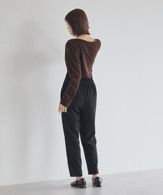 earth music&ecology ＴＲテーパードパンツ Black