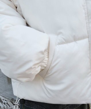 WEGO 【25年秋冬新作/SMサイズ展開】2WAYフードパファーブルゾン ホワイトアイボリー