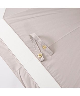 UNBILLION カシュネ cachenez / 【晴雨兼用】【日傘】 【UV カット率99.999.9％以上】PU切り継ぎボーダーバルーンショートパラソル ダークベージュ