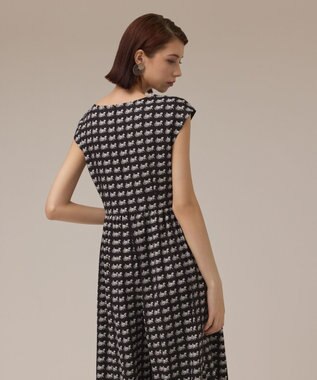 GRACE CONTINENTAL ホースプリントサロペット ブラック