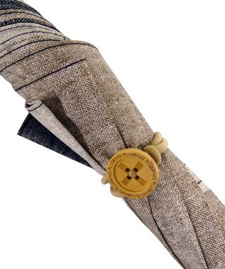 +RING 【限定/日本製】UNISEX 長傘60cm BRN denim-like pattern SR345 ブラウン