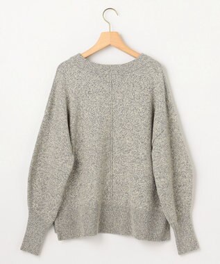 組曲 コットンカシミヤMIX クルーネックニット ライトグレー系1